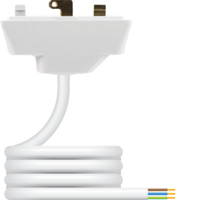 Klik 3-Pin 6A Plug,p22 C/w 3 Core 0.75mm + 2 Metre Pvc Lead from B&Q