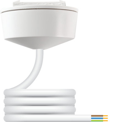 Hager Klik Plug-In Ceiling Rose Pcr2000 C/w 3 Core 0.75mm + 4M Pvc Lead from B&Q