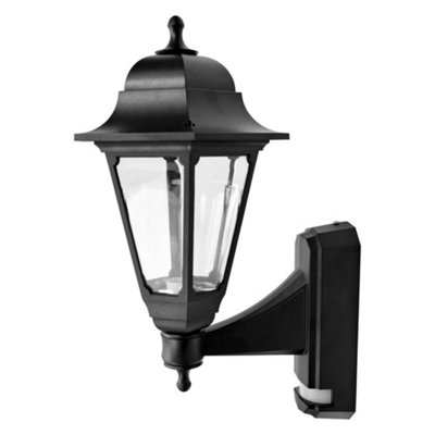 Asd Cl/bk100P Coach Lantern With Pir Movement Sensor (Black) from B&Q