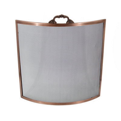 Slemcka Traditional Antique Copper Effect Metal Fire Screen (W)0.61M from B&Q