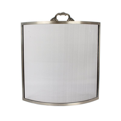 Slemcka Traditional Pewter Effect Metal Fire Screen (W)0.61M from B&Q