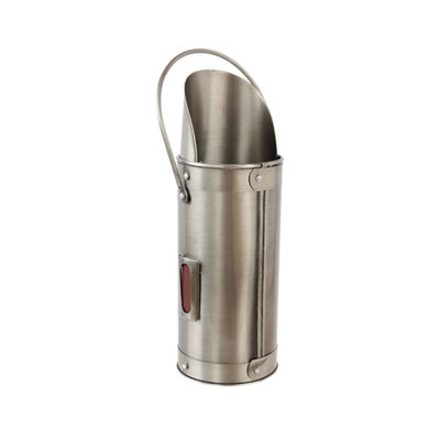 Slemcka Traditional Antique Pewter Effect Steel Storage Bucket (H)200mm (D)70mm from B&Q