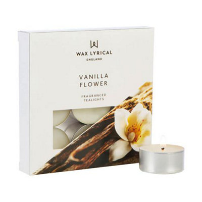 Wax Lyrical Vanilla Flower Pack Of 9 Tealights from B&Q