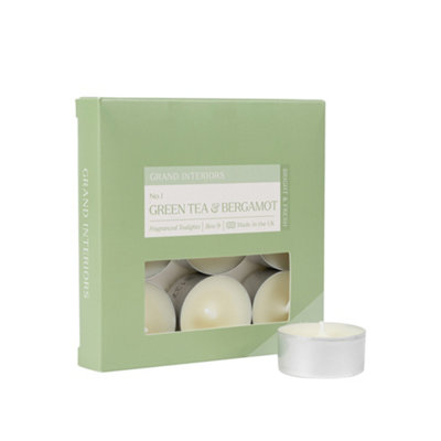 Wax Lyrical Green Tea & Bergamot Small Tea LightsPack Of 9 from B&Q