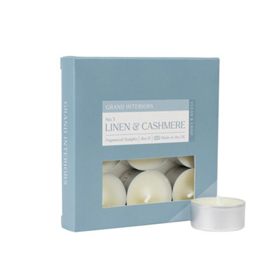 Wax Lyrical Linen & Cashmere Small Tea LightsPack Of 9 from B&Q