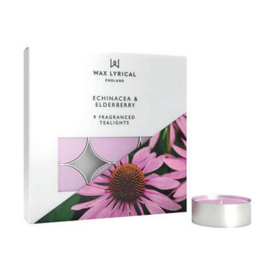 Wax Lyrical Echinacea & Elderberry Pack Of 9 Tealights from B&Q