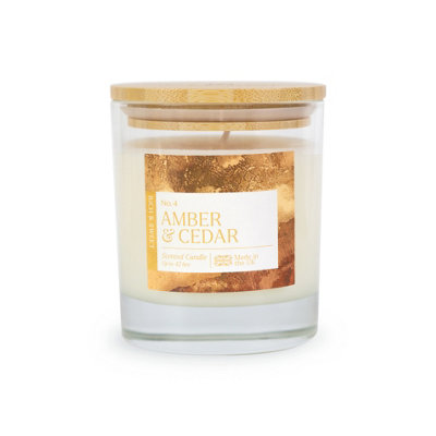 Wax Lyrical Amber & Cedar Medium Jar Candle from B&Q