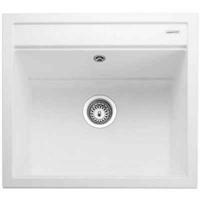 Rangemaster Prato 1.0 Bowl Granite Composite Inset Kitchen Sink With 90mm WasteWhite from B&Q