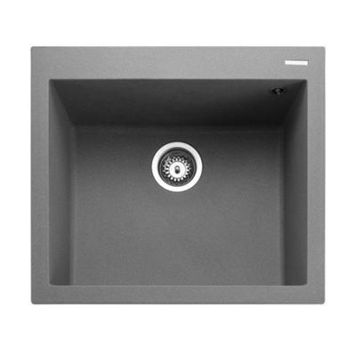 B&Q -  Oridian Concrete Granite Composite 1 Bowl Kitchen Sink 500mm X 570mm