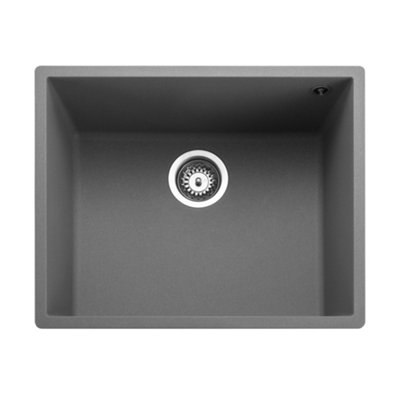 B&Q -  Oridian Concrete Granite Composite 1 Bowl Kitchen Sink 440mm X 760mm