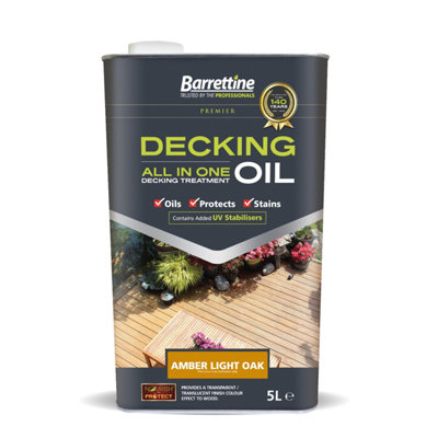 Barrettine Decking OilAmber Light Oak 5L from B&Q