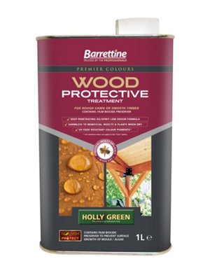 Barrettine Protective Treatment Holly Green1L from B&Q