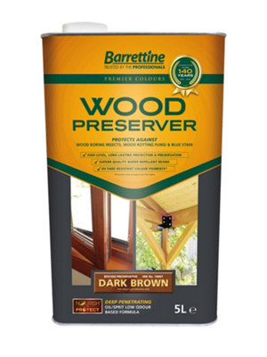 Barrettine Wood Preserver Dark Brown5L from B&Q