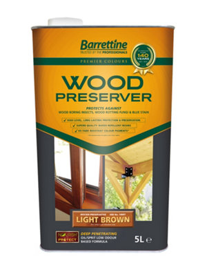 Barrettine Wood Preserver Light Brown5L from B&Q