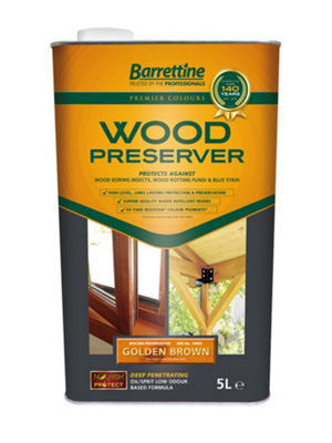 Barrettine Wood Preserver Golden Brown5L from B&Q