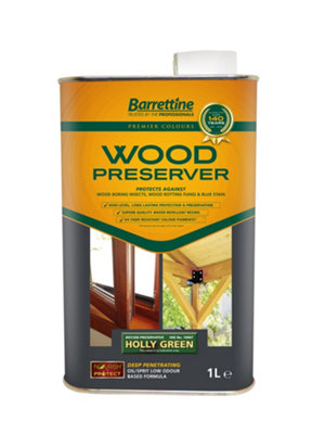 Barrettine Wood Preserver Holly - 1L Green