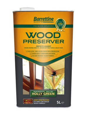 Barrettine Wood Preserver Holly - 5L Green