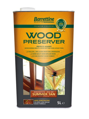 Barrettine Wood Preserver Summer Tan5L from B&Q
