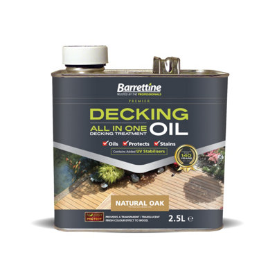 Barrettine Decking OilNatural Oak 2.5L from B&Q
