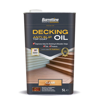 Barrettine Anti Slip Decking OilClear 5L from B&Q