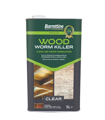 Barrettine Water-Based Woodworm Treatment5L from B&Q
