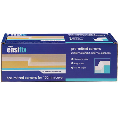 Artex Easifix Classic C-Shaped Paper Faced Plaster External Coving Corner (L)340mm (W)95mmPack Of 4 from B&Q
