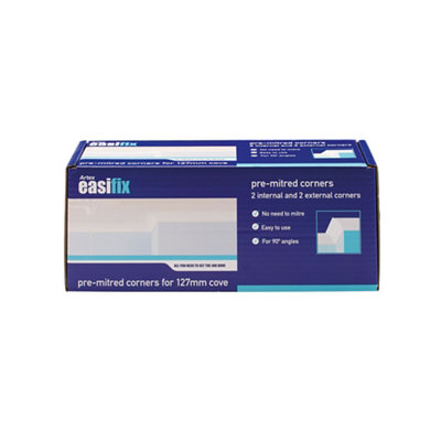 Artex Easifix Classic C-Shaped Paper Faced Plaster External Coving Corner (L)340mm (W)127mmPack Of 4 from B&Q