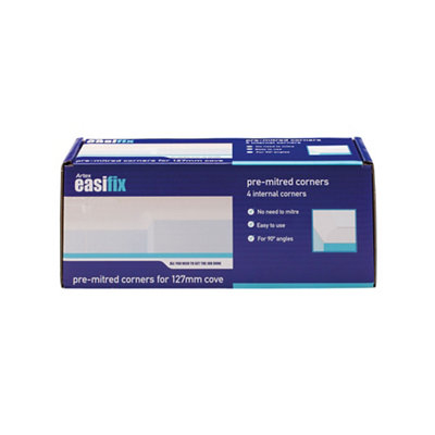 Artex Easifix Classic C-Shaped Paper Faced Plaster Internal Coving Corner (L)340mm (W)127mmPack Of 4 from B&Q