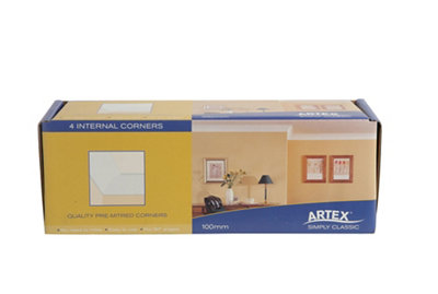 Artex Easifix Classic C-Shaped Paper Faced Plaster Internal Coving Corner (L)340mm (W)95mmPack Of 4 from B&Q