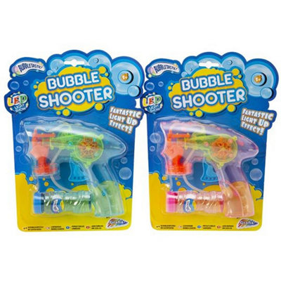 Light Up Bubble Shooter Gun With Solution from B&Q