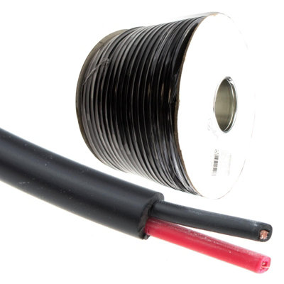 Kenable 100V Heavy Duty Twin Core Speaker Cable 2X79X0.18mm 25A Black 100M from B&Q