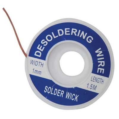 Kenable Mercury Pop Open 1mm Desoldering Copper Braid Solder Wick 1.5M from B&Q