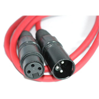 Kenable Balanced Xlr Microphone Lead Male To Female Audio Cable Red 1.5M from B&Q