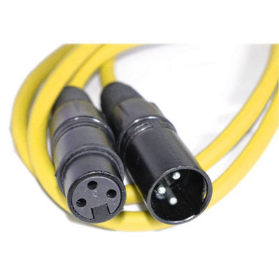 Kenable Balanced Xlr Microphone Lead Male To Female Audio Cable Yellow 1.5M from B&Q