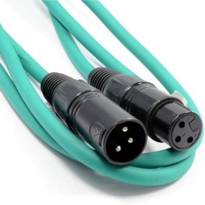Kenable Balanced Xlr Microphone Lead Male To Female Audio Cable Green 1.5M from B&Q