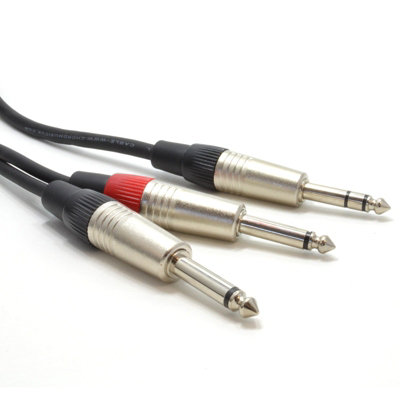 Kenable 6.35mm Stereo Jack Plug To Twin Mono 6.35mm Jacks Audio Cable 6M from B&Q