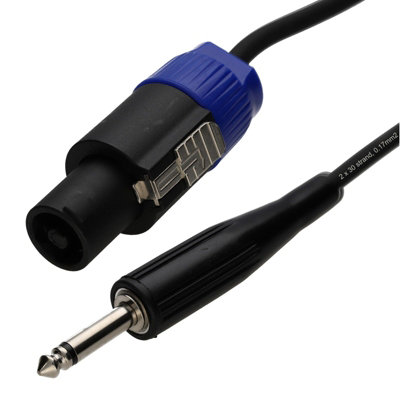 Kenable Pa Speaker Lead Locking Spk To 6.35mm 1 4 Jack Low Loss 5.8mm2 Cable 3M from B&Q