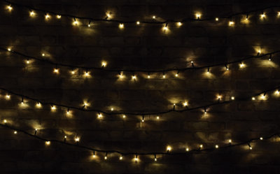 LYYT Outdoor Festive Heavy Duty 180 Led Christmas String Lights With Controller- Warm White from B&Q