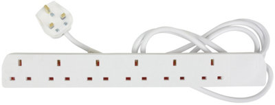 Netagon Mercury 6 Gang 13A Extension Lead- 2.0M from B&Q