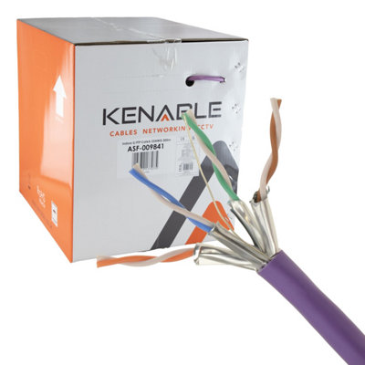 Kenable Cat6A U/ftp Copper Low Smoke Lszh 10 Gigabit Network Cable Reel 305M from B&Q