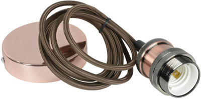 Netagon Modern Retro Vintage Industrial Pendant Ceiling Light LampAntique Copper from B&Q