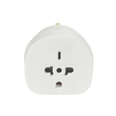 Mercury World To Uk Travel Adaptor 13Amp Converts Us Eu Au To Uk Plug from B&Q