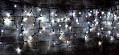 LYYT Christmas Festive Connectable Icicle-Inspired Outdoor 100 Led String Lights- Cool White from B&Q