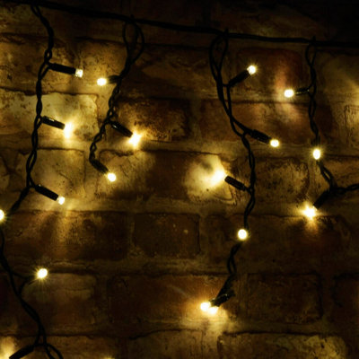 Lyyt-Connect 2M 100 Warm White Led Connectable Outdoor Icicle Lights from B&Q