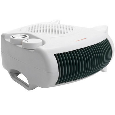 Generic 2Kw Dual Position  Daewoo Fan Heater With Thermostat (2 Heat Settings), White, Portable