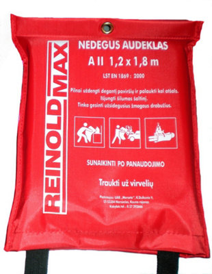 AVSL Large Fire Blanket 1MFully Compliant With Bs En-1869:1997 from B&Q
