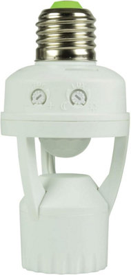 Edison E27 Light Bulb Holder Fitting With Pir Motion Sensor