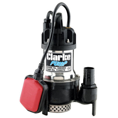 CLARKE WATER PUMP SUBMERSIBLE FLOAT SWITCH 230V 200 LITRE per MIN 7230270 Latest - Image 3