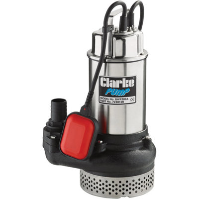 CLARKE DIRTY WATER PUMP WITH FLOAT SWITCH DWP200A 2” SUBMERSIBLE 230V - Image 3
