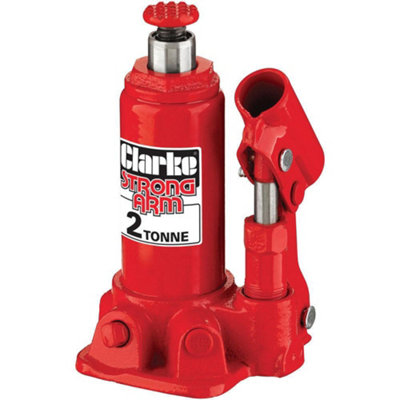 Clarke Bottle Jack 2 Ton 2T Tonne Floor Hydraulic Lifting Car Van Cbj2B from B&Q